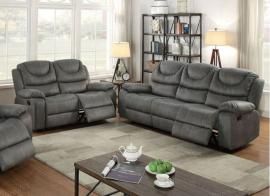 Pacer Collection F6766 Slate Grey Reclining Sofa & Loveseat Set